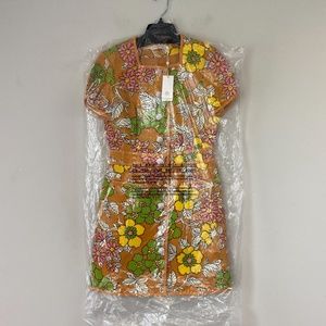 COPY - COPY - Tory Burch Rust Wallpaper Floral Dress NEW
